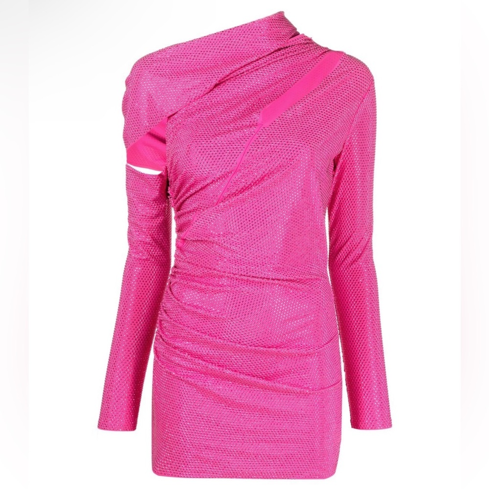 Cult Gaia One Shoulder Pink Dress